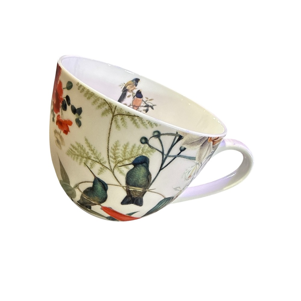 Bluebird and Willow Bone China Hummingbird Botanical Oversized Mug 2412
